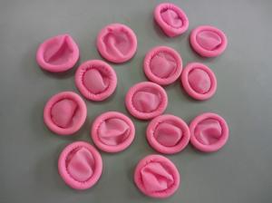 China ESD Pink Colored Cleanroom Finger Cots , Latex Free Finger Cots In Electronic Assembly factory