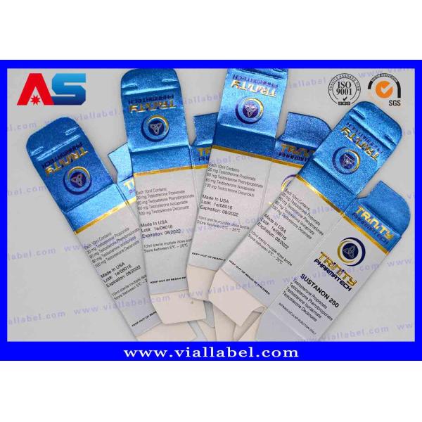 Full Color 10ml Vial Boxes / Paper Packaging Medicine Storage Box Hologram Printing