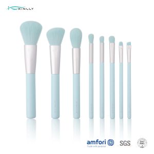 China Wooden Handle BSCI 8pcs Private Label Makeup Brush Set factory