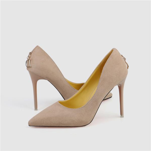 ZM015 8915-2 Fashionable And Simple Stiletto High Heels Suede Shallow Mouth