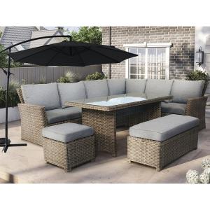 China Stool Size L.44 X W.44 X H.41cm AJUNION PE Rattan Garden Set for Your Outdoor Space factory