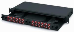 China Pull Out Fiber Optic Patch Panel 1U 48F LC SC FC ST ISO9001 factory