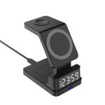 Humidity Display Alarm Qi Wireless Charger Clock Dock 0.3kg Iphone Use
