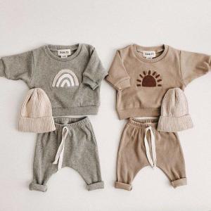 China Cartoon Rainbow Children'S Outfit Sets Kids Clothes Baby Sets factory