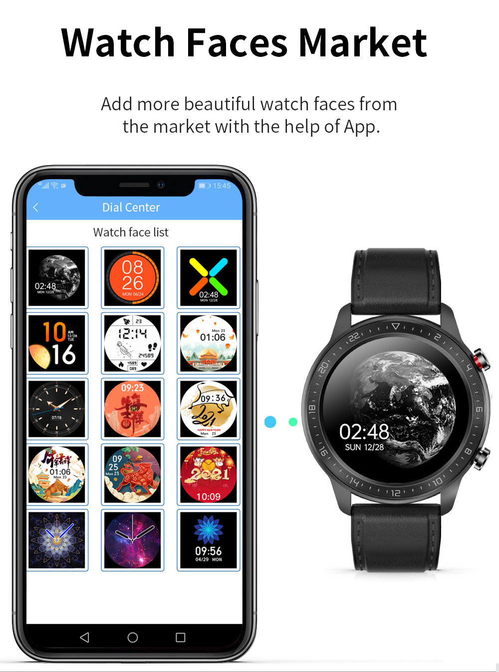 Sport Style Heart Rate Monitor Blood Pressure Blood Oxygen Tracker Bt Call Smartwatch Local Music Player Smart Watch Mx13z