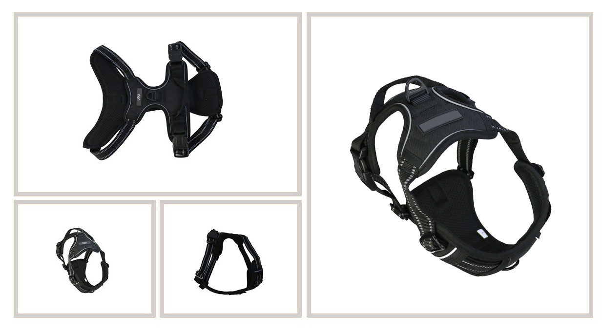 Reflective Strips Lightweight Small Dog Harness / Security Trail Running Dog Harness