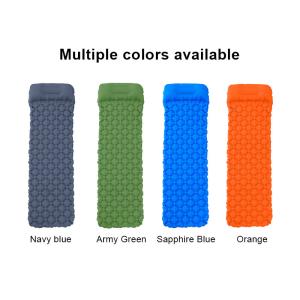 China Innovative Inflatable Camping Mat Built-In Pillow Comfort Sleeping Pad Camping factory