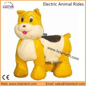 China Coin Operated Electric Toy Car Ride on Animal Plush Motorized Riding Animals for Sales factory