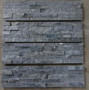 China Black Culture Wall Cladding Granite Stacked Stone 1.5cm Thin factory