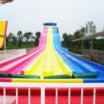 OEM Big Rainbow Water Slides Four / Six Lanes For Water Park