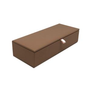 China Velvet Inner Leather Portable Travel Jewelry Box Ring Holders factory