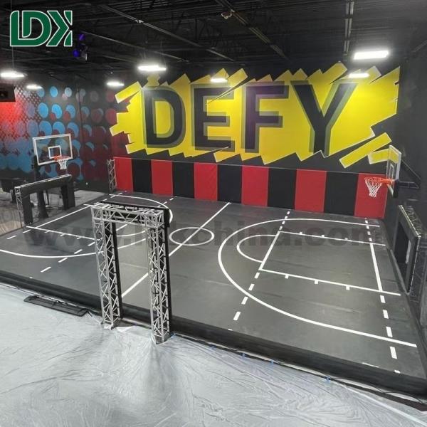 White Customized Logo Basketball Court PVC Inflatable Mats Fitness Air Track