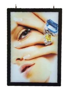 China Double Sided Black Border 6063 Alu LGP Slim Led Light Box A3 Size factory
