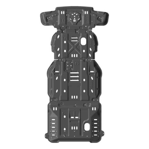 Black Aluminum Alloy Steel DONGE RAM Chassis Skid Plate for 4x4 Automotive