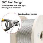 1000fts T316 Stainless Steel Cable Wire Rope 1/8" 3/16" 1/4" 1X19 7X7 7X19 for
