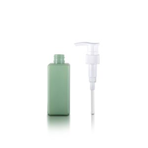 100ML Square Cosmetic Plastic Bottle With Sprayer Lotion Pump Eco-Friendly PET