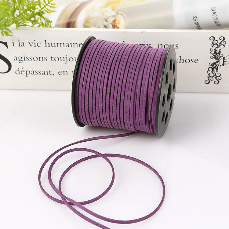 Suede Leather Velvet Wired Ribbon 3mm Double Sided Velvet Ribbon