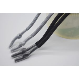 Custom Polyester Hoodie Laces Drawcord String With Round Clear Aglet Tips