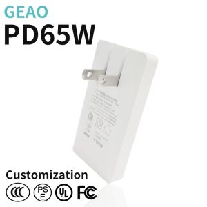 20V 65w 3.25A GaN Fast Charger USB A / USB C Fast Charging Travel Adapter