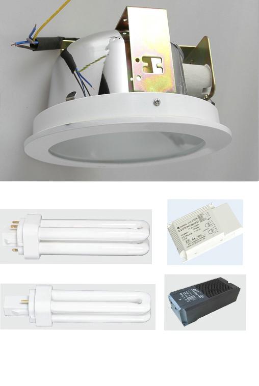 Waterproof Office Lighting Fixture 13w E27 Compact Fluorescent Down Light