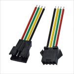 PA66 Nylon Custom Wire Harness JST 2.54mm SM 2Pin Male Female Connector For LED