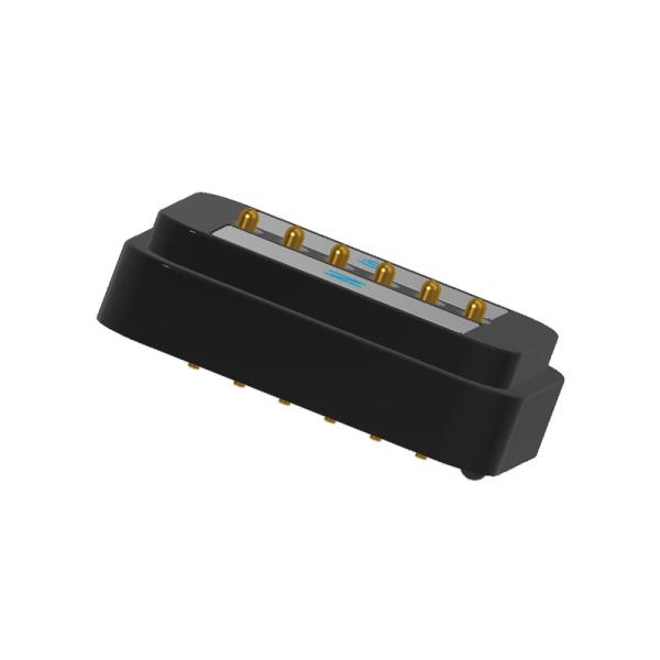 Customized Magnetic Power Connectors Black 6 Pin Magnetic Connector With High