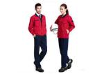 Red Durable Industrial Work Uniforms Long Sleeve , Workwear For All Industries