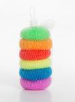 Glassware / Porcelain Plastic Scouring Ball Customized Package For Kitchen