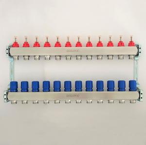 China 12 Circuits stainless steel radiant floor heating manifold factory