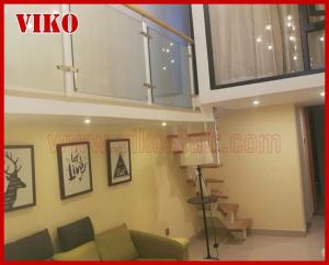 China Steel Cable Stair VK90SC WoodenHandrail Treed American Oak Carbon Powder-coate Aluminum304 Stainless Steel factory