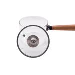 Kitchen Cookware Borosilicate Glass Pot With Wood Handle