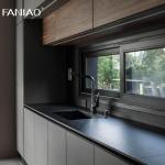 Custom Villa Kitchen Cabinet Modern Grey Industrial Design Kitchen Cabinet With
