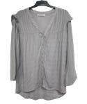 Grey Color Fashion Ladies Blouse / Stylish Ladies Plus Size Tops BS191110