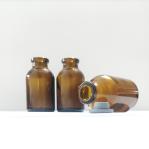 Pharmaceutical 30mm Amber Moulded Injection Glass Vials USP TYPE II , III