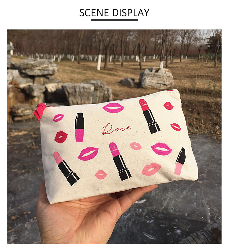 Mini Soft Cotton Canvas Cosmetic Makeup Bag For Girl