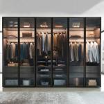 5M Luxury Italy Style Glass Door Wardrobe Closet In Bedroom Furniture