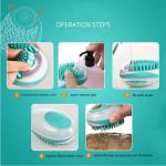 ABS Pet Wash Brush Bath Massage Brush Soft Silicone Bristles