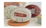 Custom Logo Printed Metal Tin Box For Cookies , Oval Storage Containers