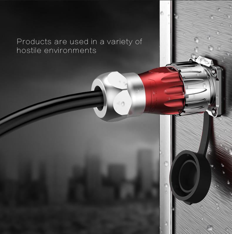Motor Box Bayonet Lock Quick Connect Electrical Connector,Male and Female Connectors with Metal & Silica Cap