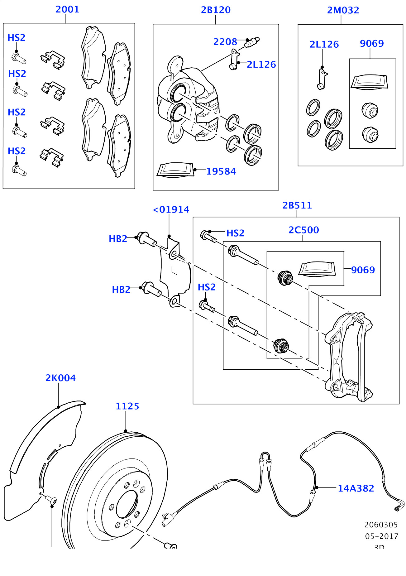LR038934 0986479578 Brake Disc For Land Rover Discovery V 204DTA