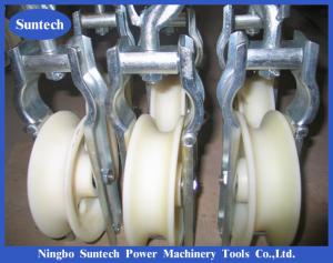 China Nylon Sheave 120x30mm 5KN Single Wheel Stringing Blocks For Conductor factory