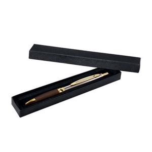 China custom black special texture paper pen box luxury gift pen box high end pen packaging box factory