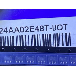 China 24AA02E48T-I/OT 24AA01T-I/OT EEPROM Memory IC 1Kb (128 x 8) I²C 400 kHz 3500 ns SOT-23-5 factory