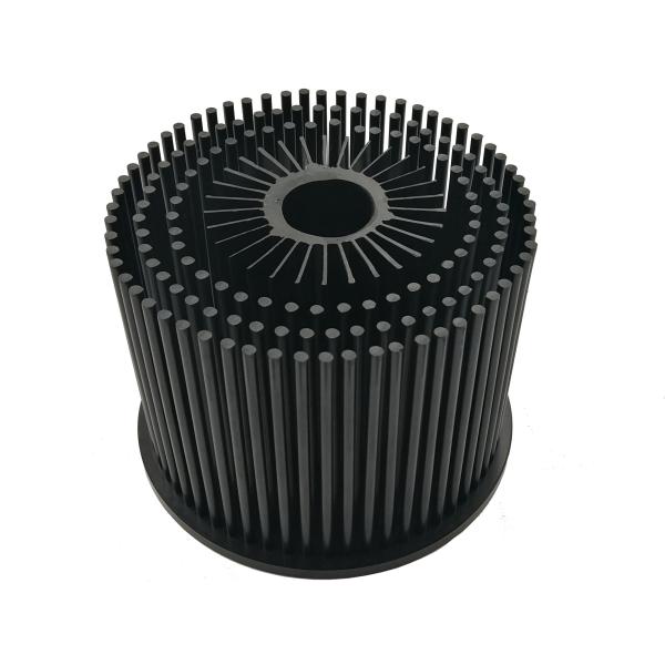 110x80mm Pin Fin Forged Heat Sink Anodizing Surface Treatment