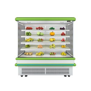 Supermarket Large Multi-Layer Commercial Beverage Cooler Open Display