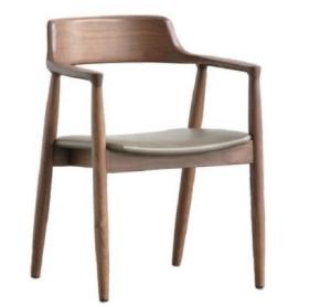 China Dining Room Furniture Back Arm Rest Wooden Dining Chair for Luxury Modern Style factory