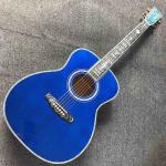 Custom Solid Spruce 41 Inch D Style Acoustic Guitar Abalone Ebony Fingerboard
