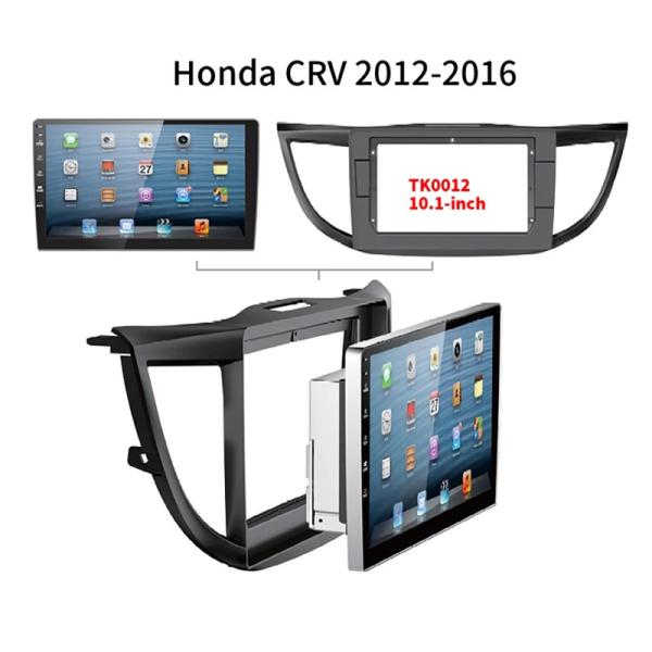 China 10.1" Screen Car Audio Fascia Frame Adapter With Lamp Panel 2Din Dash Fitting For Honda CRV factory