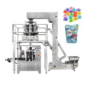 China Laundry Detergent Pods Zipper Bag Packing Machine Multihead Automatic on sale