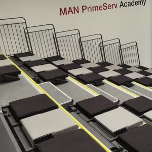 Retractable Telescopic Gym Bleachers Rear Folding For Concert Hall